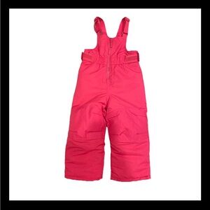 Cherokee Bright Pink Kids Snow Bib Overalls